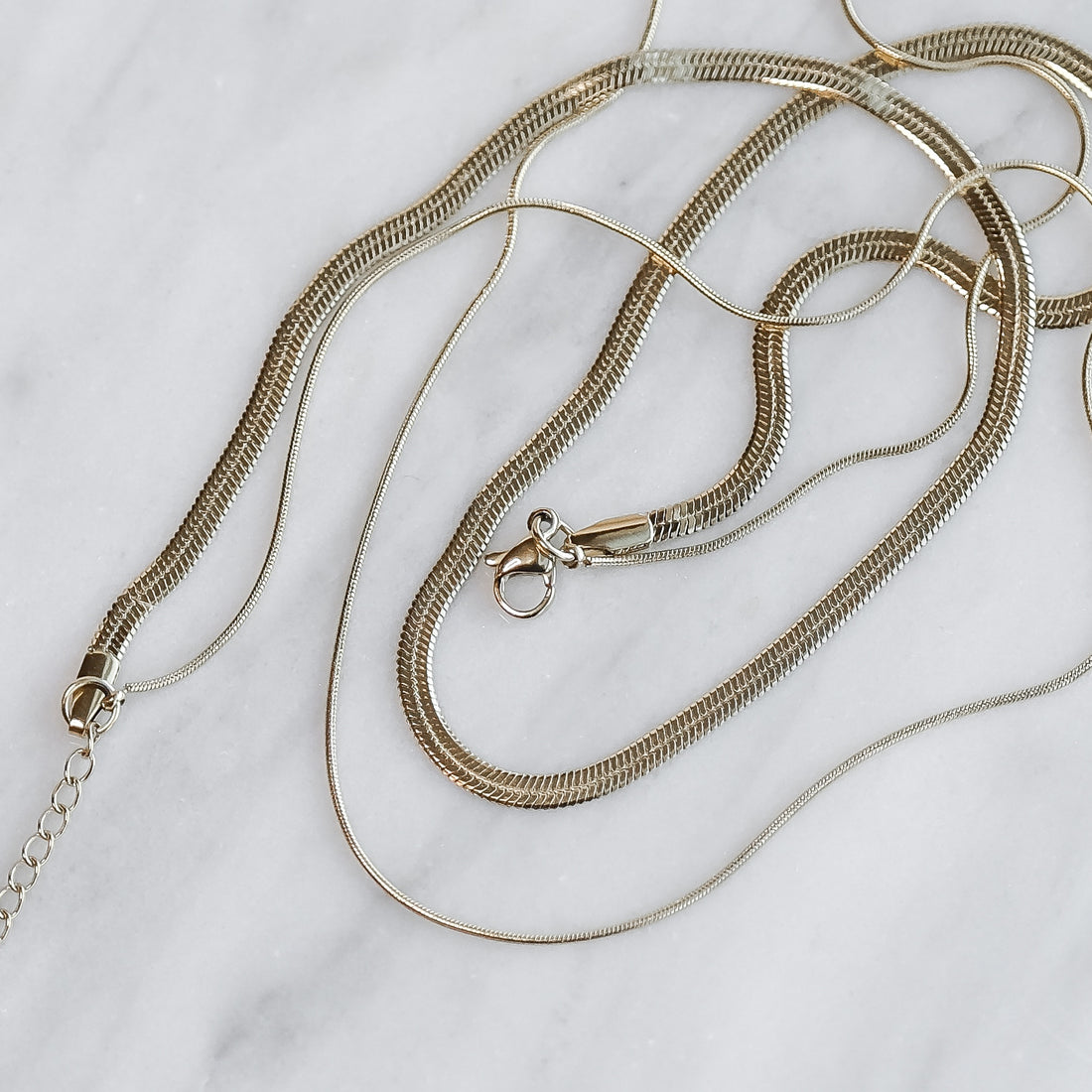 Herringbone tvöföld - hálsmen